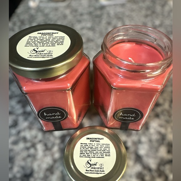 DRAGONFRUIT POPTAIL, SCENT UNLEASHED LLC, LUXURY HAND POURED SCENTED CANDLES - Picture 3 of 4